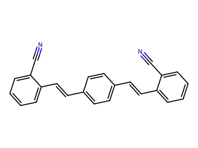 2,2'-(对苯二亚乙烯-2,1-二基)双苯甲腈 structure
