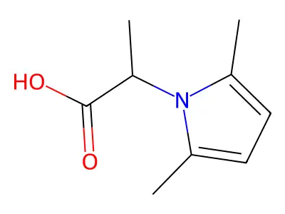 2-(2,5-dimethyl-1H-pyrrol-1-yl)propanoic acid structure