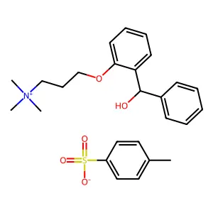 Ammonium, (3-(2-(alpha-hydroxybenzyl)phenoxy)propyl)trimethyl-, toluenesulfonate structure