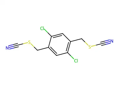 [2,5-Dichloro-4-(thiocyanatomethyl)phenyl]methyl thiocyanate structure