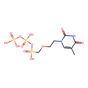 N-(2-Diphosphorylphosphonylmethoxyethyl)thymine structure