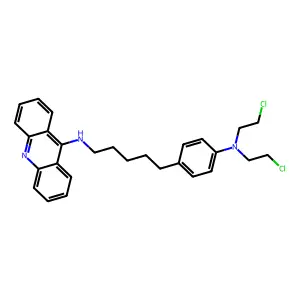 N-(5-(4-(Bis(2-chloroethyl)amino)phenyl)pentyl)-9-acridinamine structure