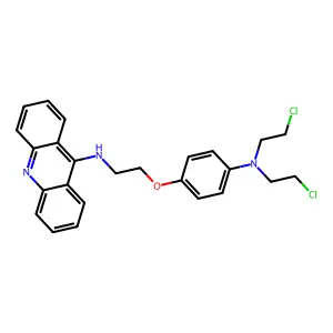 N-(2-(4-(Bis(2-chloroethyl)amino)phenoxy)ethyl)-9-acridinamine structure
