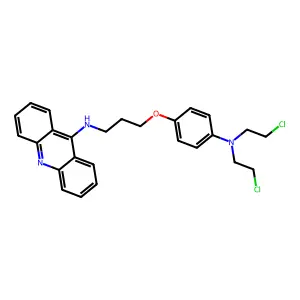 N-(3-(4-(Bis(2-chloroethyl)amino)phenoxy)propyl)-9-acridinamine structure