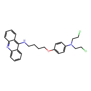 N-(4-(4-(Bis(2-chloroethyl)amino)phenoxy)butyl)-9-acridinamine structure