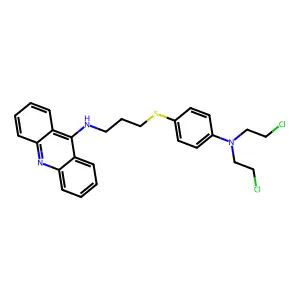 N-(3-((4-(Bis(2-chloroethyl)amino)phenyl)thio)propyl)-9-acridinamine structure