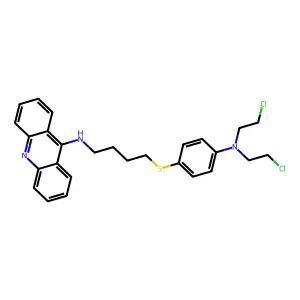 N-(4-((4-(Bis(2-chloroethyl)amino)phenyl)thio)butyl)-9-acridinamine structure