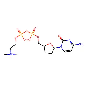 2',3'-Dideoxycytidine diphosphocholine structure