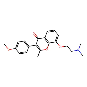 Isoflavone, 7-(2-(dimethylamino)ethoxy)-4'-methoxy-2-methyl- structure