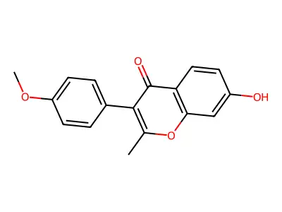 7-hydroxy-3-(4-methoxyphenyl)-2-methyl-4H-chromen-4-one structure