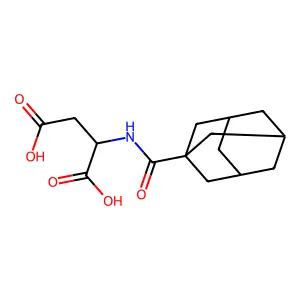 DL-Aspartic acid, N-(tricyclo(3.3.1.1(sup 3,7))dec-1-ylcarbonyl)- structure