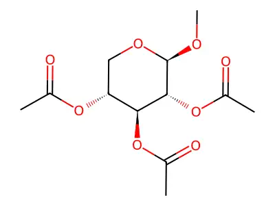 Methyl 2,3,4-tri-O-acetyl-alpha-D-xylopyranoside structure