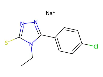 Sodium [5-(4-chlorophenyl)-4-ethyl-1,2,4-triazol-3-yl]sulfanide structure