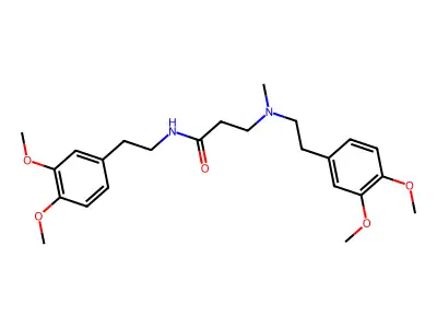 N-[2-(3,4-Dimethoxyphenyl)ethyl]-3-[[2-(3,4-dimethoxyphenyl)ethyl]methylamino]propanamide structure