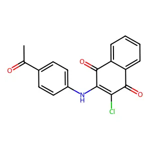 2-[(4-Acetylphenyl)amino]-3-chloro-1,4-naphthalenedione structure