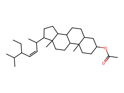 (22Z)-Stigmast-22-en-3-yl acetate structure