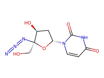 Uridine, 4'-azido-2'-deoxy- structure
