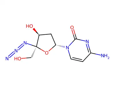 Cytidine, 4'-azido-2'-deoxy-4'-azido-2'-deoxycytidine structure