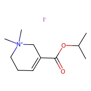 Pyridinium, 1,2,5,6-tetrahydro-3-carboxy-1,1-dimethyl-, iodide, isopropyl ester structure