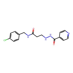 Isonicotinic acid, 2-(2-((p-chlorobenzyl)carbamoyl)ethyl)hydrazide structure