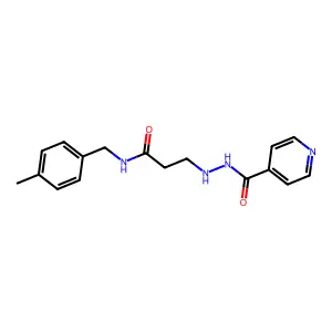 Isonicotinic acid, 2-(2-((p-methylbenzyl)carbamoyl)ethyl)hydrazide structure