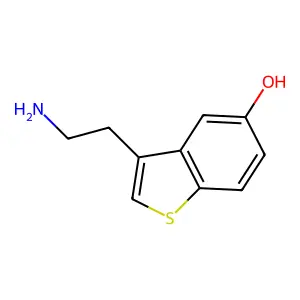 Benzo(b)thiophen-5-ol, 3-(2-aminoethyl)- structure