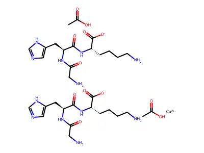 Prezatide copper acetate structure