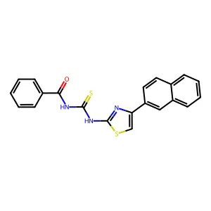 N-[(4-naphthalen-2-yl-1,3-thiazol-2-yl)carbamothioyl]benzamide structure