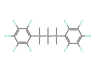 1,1,2,2,3,3-Hexamethyl-1,3-bis(2,3,4,5,6-pentafluorophenyl)trisilane structure
