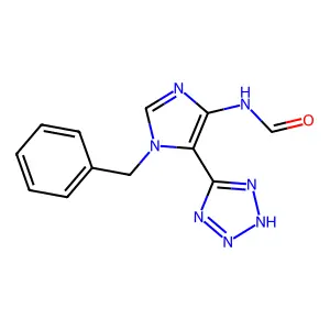 N-[1-benzyl-5-(2H-tetrazol-5-yl)imidazol-4-yl]formamide structure