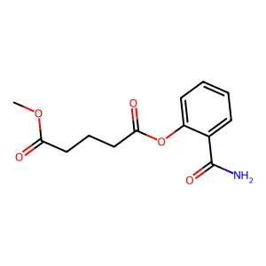 1-O-(2-Carbamoylphenyl) 5-O-methyl pentanedioate structure