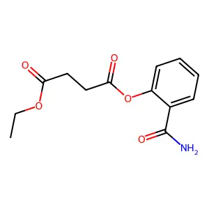 1-O-(2-Carbamoylphenyl) 4-O-ethyl butanedioate structure