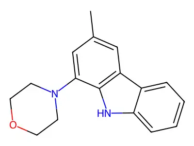 4-(3-methyl-9H-carbazol-1-yl)morpholine structure