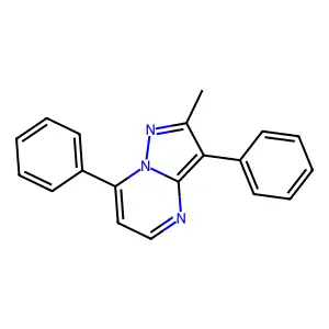 2-Methyl-3,7-diphenylpyrazolo[1,5-a]pyrimidine structure