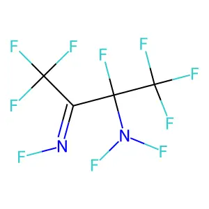 [3a(Difluoroamino)aperfluorobutana2aylidene](fluoro)amine structure
