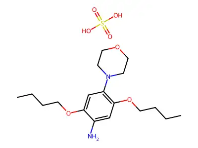 Benzenamine, 2,5-dibutoxy-4-(4-morpholinyl)-, sulfate (1:?) structure