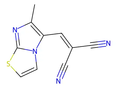 2-((6-Methylimidazo[2,1-b]thiazol-5-yl)methylene)malononitrile structure