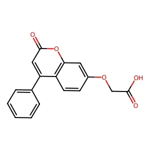 [(2-oxo-4-phenyl-2H-chromen-7-yl)oxy]acetic acid structure