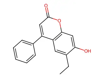 6-ethyl-7-hydroxy-4-phenyl-2H-chromen-2-one structure