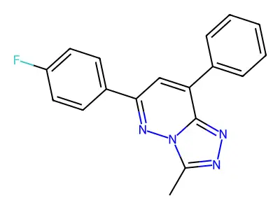 1,2,4-Triazolo(4,3-b)pyridazine, 6-(4-fluorophenyl)-3-methyl-8-phenyl- structure