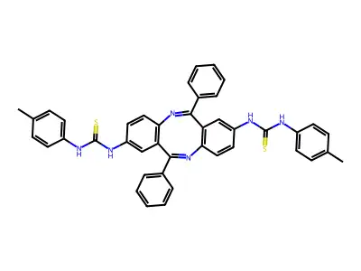 N,N''-(6,12-Diphenyldibenzo(b,f)(1,5)diazocin-2,8-diyl)bis(N'-(4-methylphenyl)thiourea) structure
