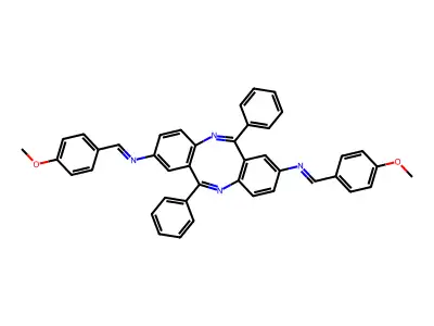 N,N'-Bis((4-methoxyphenyl)methylene)-6,12-diphenyldibenzo(b,f)(1,5)diazocine-2,8-diamine structure