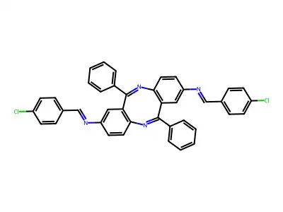 N,N'-Bis((4-chlorophenyl)methylene)-6,12-diphenyldibenzo(b,f)(1,5)diazocine-2,8-diamine structure