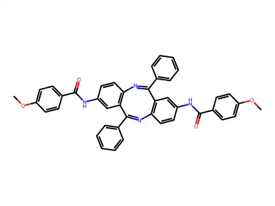2,8-Di(4-methoxybenzamido)-6,12-diphenyldibenzo(b,f)(1,5)diazocine structure