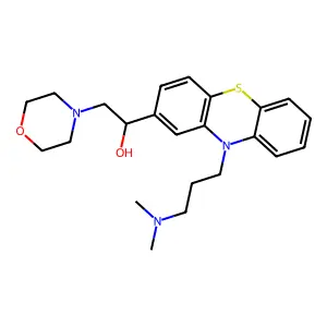 Phenothiazine-2-methanol, 10-(3-(dimethylamino)propyl)-alpha-(morpholinomethyl)- structure