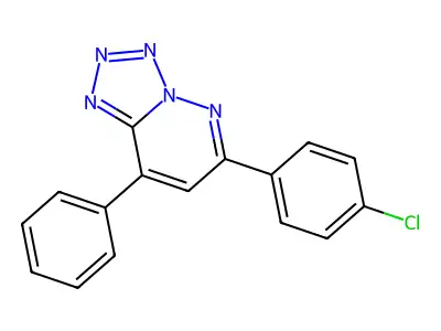 Tetrazolo(1,5-b)pyridazine, 6-(4-chlorophenyl)-8-phenyl- structure
