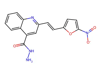 2-[2-(5-Nitrofuran-2-yl)ethenyl]quinoline-4-carbohydrazide structure