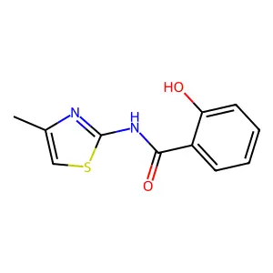 2-羟基-N-(4-甲基-1,3-噻唑-2-基)苯甲酰胺 structure