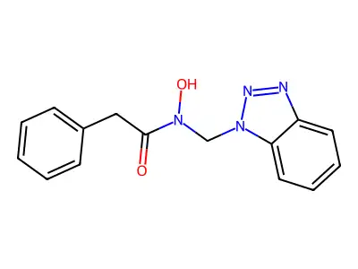 N-(1H-1,2,3-Benzotriazol-1-ylmethyl)-N-hydroxy-2-phenylacetamide structure