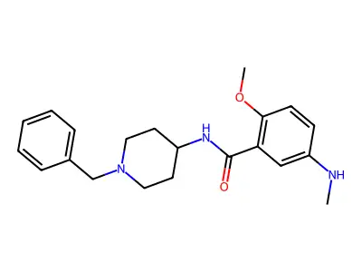 Benzamide, 2-methoxy-5-(methylamino)-N-(1-(phenylmethyl)-4-piperidinyl)- structure
